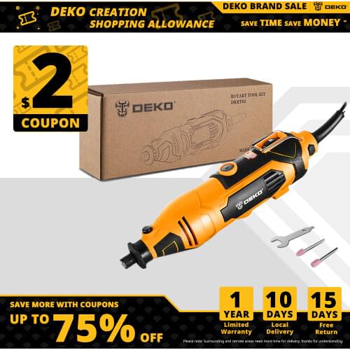 DEKO DKRT02 SET1 Electric Drill Variable Speed Mini Grinder Rotary Tool Kit Cutting Polishing Drilling with dremel Accessories