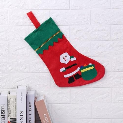Hot Sale Cute Santa Claus Xmas Tree Snowman Fireplace Hanging Christmas Stockings for Home Décor