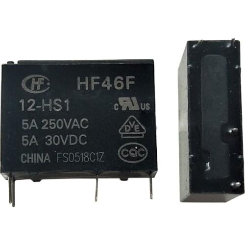 HOT NEW HF46F-12-HS1 HF46F 12 HS1 HF46F12HS1 12V relay 12VDC DC12V 12V 5A 4PIN
