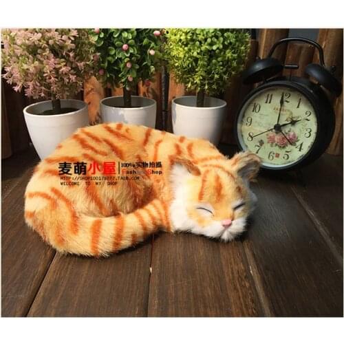 Simulation cat animal toy plush toy cat cute cat doll home creative crafts