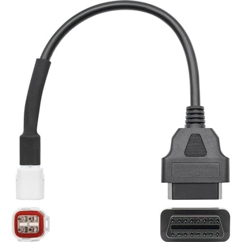 OBD Motorcycle Cable OBD to 4 Pin For Yama-ha 4 Pin Plug Cable Motorcycle Diagnostic Cable 4 Pin to OBD2 16 pin Adapter