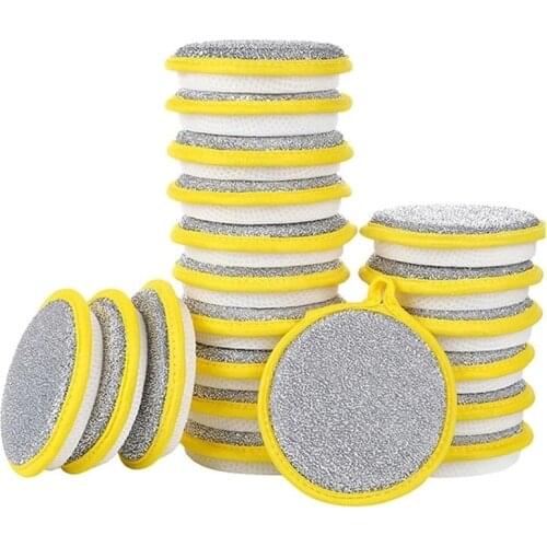 2Pcs Kitchen daily dish towel, dish cloth, kitchen rag, non-stick oil, thickened table cleaning cloth, absorbent scouring pad