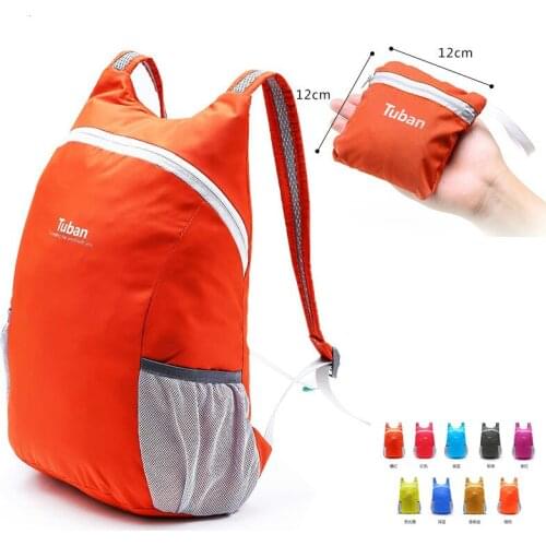 Lightweight Nylon Foldable Backpack Waterproof Backpack Folding Sports Bag Ultralight Outdoor Bags Pack Women Men Travel Hiking