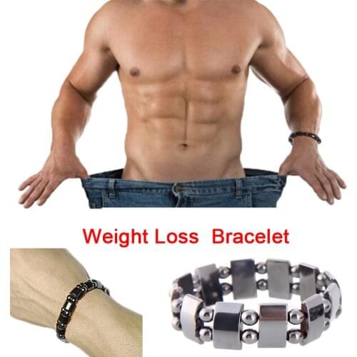 Magnetic therapy Health care Loss Weight Effective Black Stone Bracelets slimming Stimulating Acupoints Arthritis Pain Relief