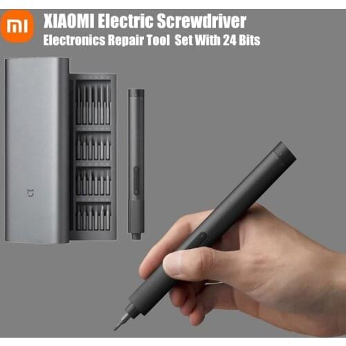 Xiaomi Mi Electric Precision Screwdriver Set Electronics Phone Repair 24 Magnetic Driver Bit Set Pocket Screwdrivers Tool Kit