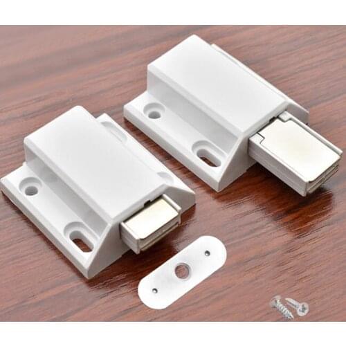 1pcs Nylon Push to Open Magnetic Touch Cabinet Door Catches Damper Buffers Stop With Screws For Single Door
