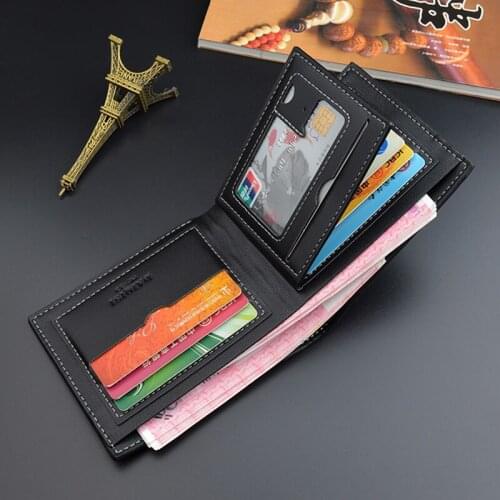 2021 New Mens Wallet Short Multi-card Casual Fashion Wallet Male Youth Slim Three-fold Horizontal Soft Wallet For Male