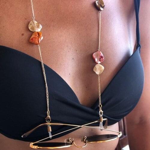 Shell Charm Handmade Sunglasses Eyeglass Chain Fashion Non-slip Glasses Chains Holder Lanyard