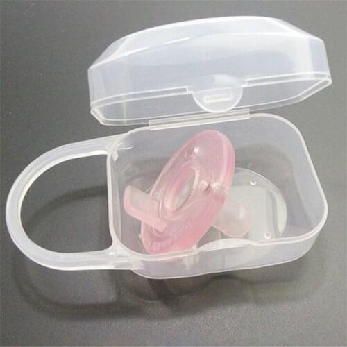 One Piece Transparent Portable Baby Infant Pacifier Nipple Travel Case Little Apple Shape Storage Box 11*5.5*4.7cm