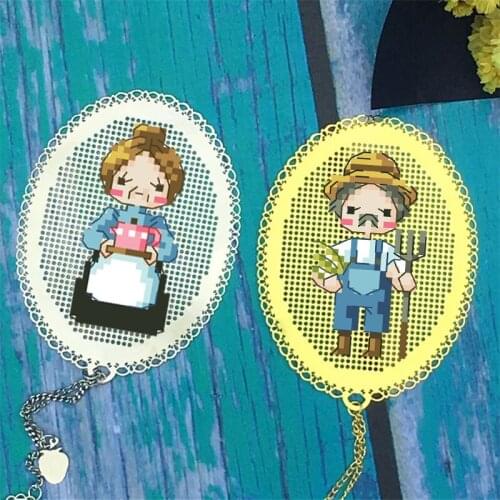 Oneroom DIY Craft Stich Cross Stitch Bookmark Metal Needlework Embroidery Crafts Counted Cross-Stitching embroidery Fishing
