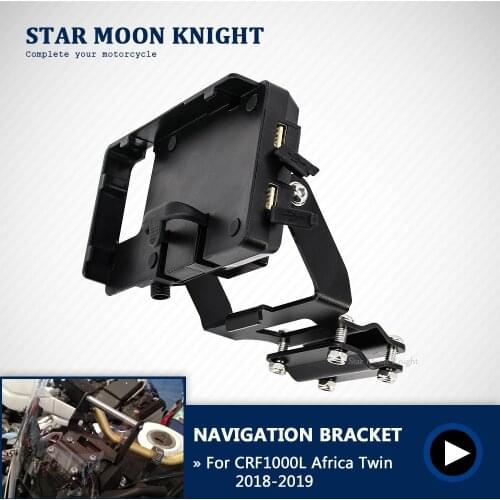 For Honda Africa Twin CRF1000L 2018-2019 CRF 1000 L Motorcycle Front Phone Stand Holder Phone GPS Navigaton Plate Bracket