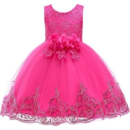Girl Tutu Flower Dress Girls Clothing Children Christmas Birthday Party Princess Gown Dress Formally Elegant Wedding Girls Dress