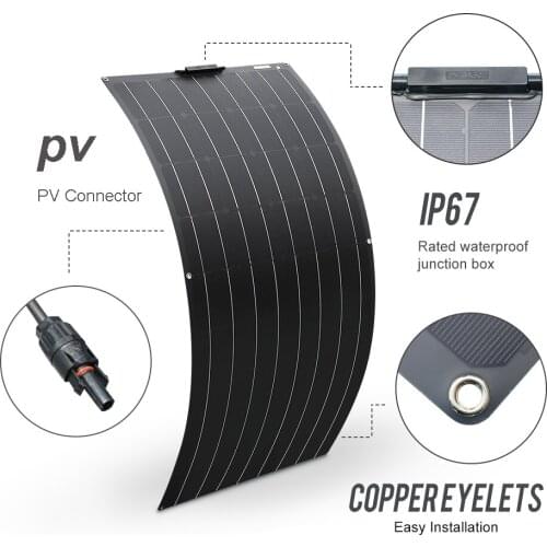 500w semi flexible solar panel home system (5PCSX100W) DIY portable Solar Charger Kits PV For Marine RV Boat car