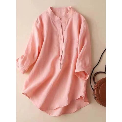 QDNIXILA Linen Blouses