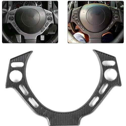 Steering Wheel Hubs Matte Dry Carbon Fiber Steering Wheel Trim Cover Add-On Fit for Nissan GT-R R35 2009-2016 New