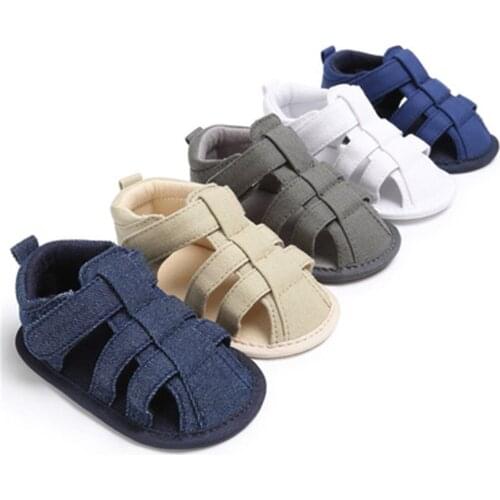 Baby Sandals Infant Boy Shoes Toddler Newborn Summer Soft Toddler Sandals PU Non-slip Shoes 0-18M