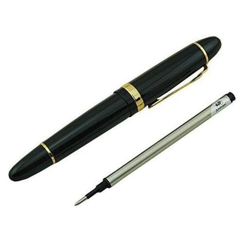 Jinhao Metal Mini Ballpoint Pen Rollerball Pen with Golden Metallic Edge Signature Office Supplies Student Stationery Writing