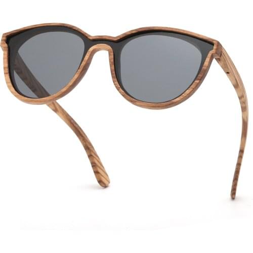 Ultralight Round Wood Sunglasses Women/Men Bamboo Sun Glasses Zebra Wooden Frame Free Shipping
