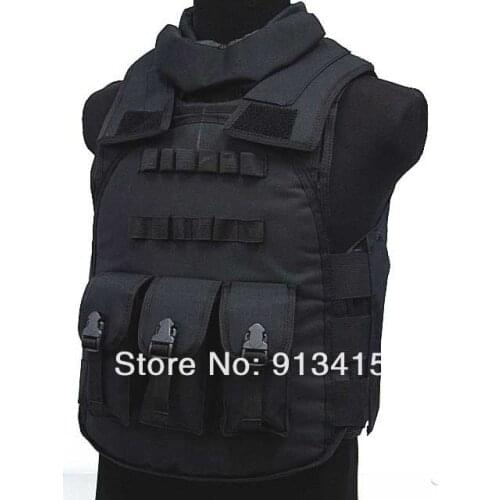SWAT Airsoft Paintball Tactical Combat Assault Vest BLACK Free shipping