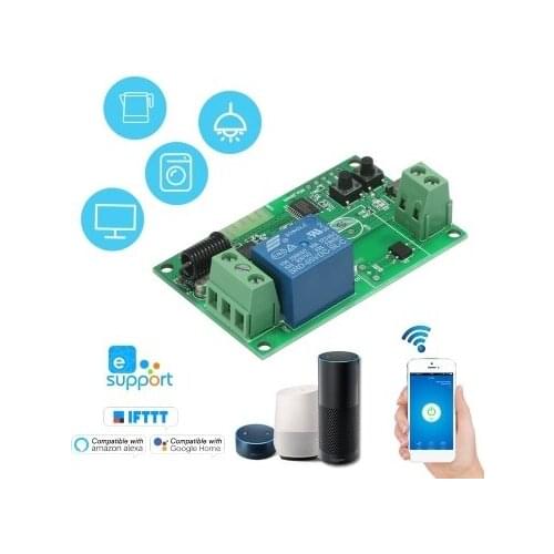 EWeLink Smart Wifi Switch Wireless Relay Module RF433MHz Remote Switch APP Voice Control Smart Home Automation Alexa Google Home