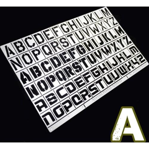 Military Model 1/35 German Armed Vehicle Heavy Duty Standard Equipment Designation English Alphabet Leakage Spray Board A