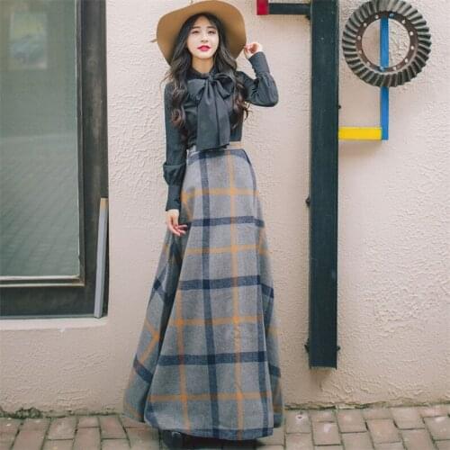 High Quality Explosions Leisure Plaid Retro matching Dresses Women Spring Casual Dress