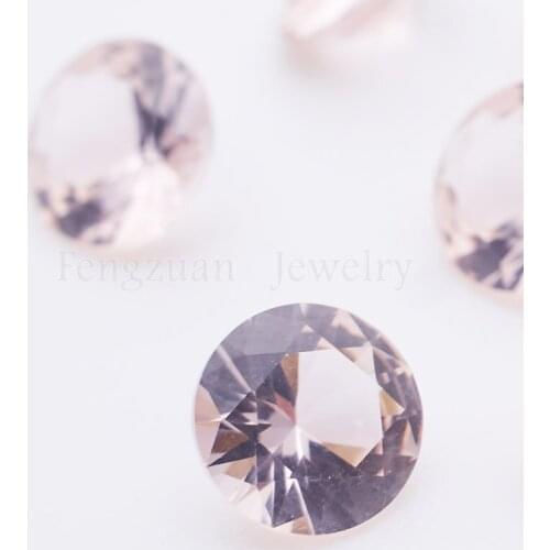 0.8-10mm 5A Grade Round Cubic Zirconia Nano Stone Brilliant Cut Synthetic Gems 180# Pink Nano Loose CZ Stones for Jewelry Making