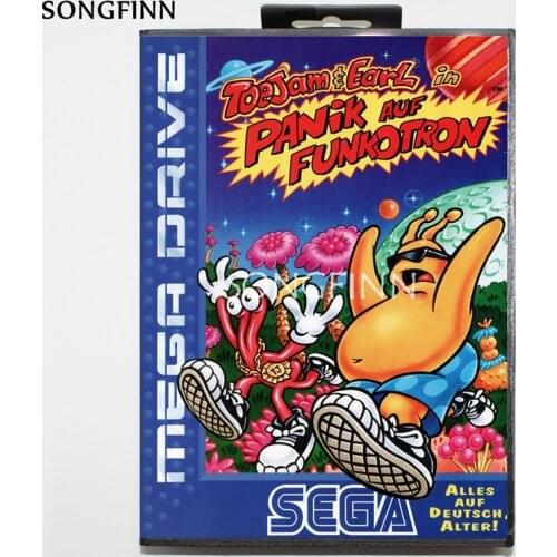 16 bit MD Memory Card With Box for Sega Mega Drive for Genesis Megadrive - Toe Jam & Earl 2