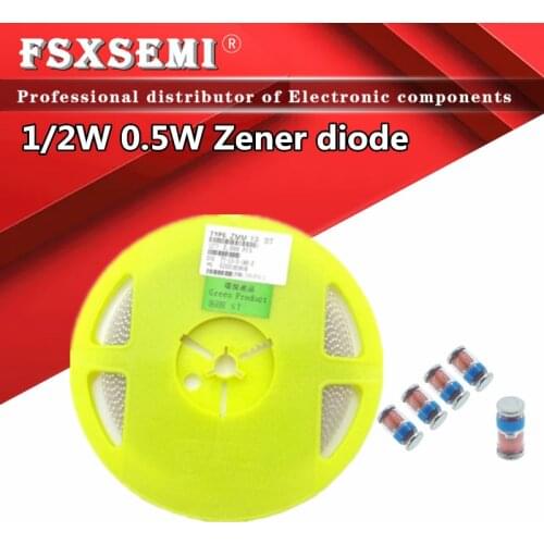 200pcs/lot 0.5W 1/2W Zener diode LL34 1206 12V 13V 15V 16V 18V 20V 22V ZMM12V ZMM13V ZMM15V ZMM16V ZMM18V ZMM20V ZMM22V