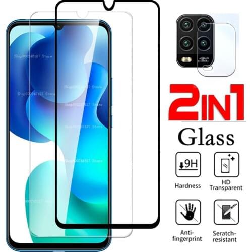 2in1 for Xiaomi Mi 10 Lite Glass Protective Mi10 10lite Light 5g Mi10lite Xaomi a3 Screen Protector Tempered Glas Camera Lens