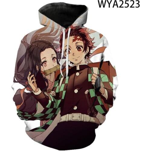Animes Demon Slayer Kimetsu No Yaiba Hoodies Men Women Children Cool 3D Print Sweatshirt Harajuku Style Streetwear Pullover