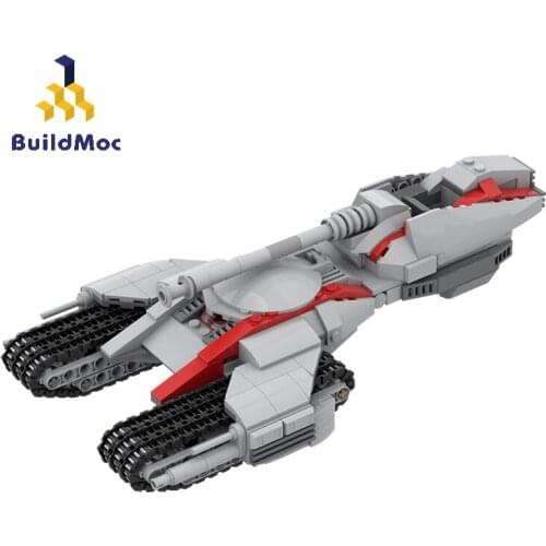 BuildMoc WW2 Space Plan War Chariot Building Blocks MOC WW2 Expert Armored Assault Weapon Model Bricks Toys For Children
