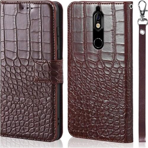 Phone Crocodile skin Case For Nokia 7 Case Flip Wallet Magnetic Cover For Nokia 7 Case Leather Luxury Vintage Phone Bags Cases