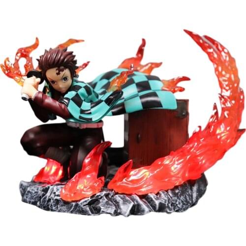 15cm Anime Figure Demon Slayer Kimetsu No Yaiba Kamado Tanjirou Japan Anime Figure Model PVC Realistic Doll Desktop Decor Gifts