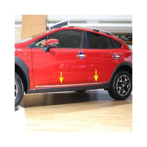 For Subaru Crosstrek XV 2018 Chrome Car Door Body Strip Molding Accessories Trim