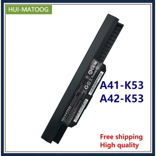HUI-MATOOG Laptop Battery A41-K53 A42-K53 for ASUS A53 K53 K54 K84 K93 N53 X54C X54H X54HR X54HY X54L X54LY Series 14.4V 2600mAh