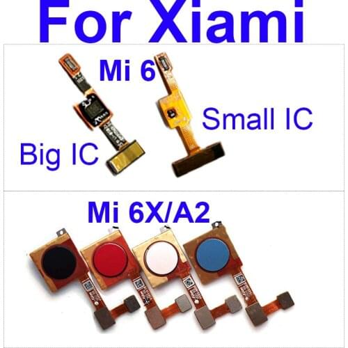 Home Button Flex Cable For Xiaomi Mi 6 Mi6 Menu Key Fingerprint Recognition Sensor Flex Ribbon Cable Replacement Repair Parts