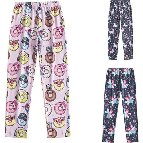 2-9 Years Old Girls Tight-Fitting Printed Sweet Pants Spring Summer Print Legging Children Slim Trousers Skinny Pants For Girls