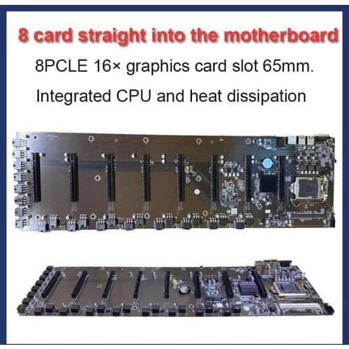 B75 Mining Machine Motherboard 8 PCIE 16X Graphics Card Slot 8G Memory Mainboard For LGA 1155 CPU ETH ZEC ETC Mining