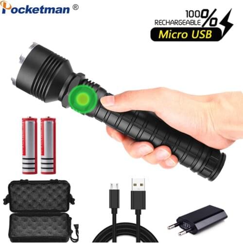 Powerful LED Flashlight XHP70.2 USB Flashlight Zoom LED Torch XHP70 XHP50 Flashlight Rechargeable with 18650 Battery