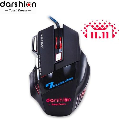 Backlit mouse 3200 DPI Wired Gaming Mouse 7 Button LED Optical USB Wired Computer Mouse Mice