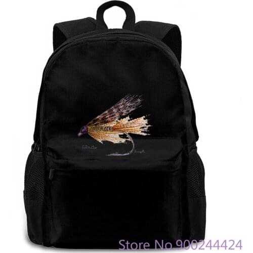 Fly Fishing Salmon Trout Fathers Day Dad Printed Sunlight Colour Printed Normal women men backpack laptop travel school