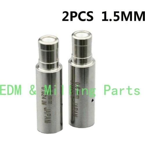 2PCS CNC 1.5MM White Ceramic Electrode Guide Fit EDM Wire Cut Machine Parts For EDM Wire Cut Ruby Electrical Mill Part