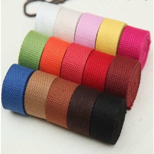 Wholesales 38mm width Cotton Canvas Polyester Webbing Bag Straps Tape Sling Seat Belt Thick Quality Sewing Craft Webbing 50 mete