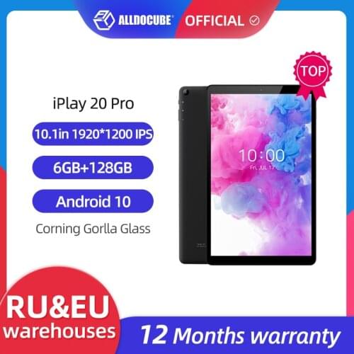 ALLDOCUBE iPlay20 Pro 10.1 inch Tablet Android 10 Tablet 6GB RAM 128GB ROM SC9863A Phone Tablets PC 1920*1200IPS 6000mAh TYPE-C