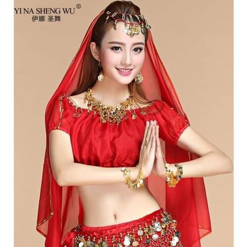 Sari Indian clothing for bollywood costumes Top 2 Style Belly Dance Women Adults Bellydance Costume Professional Top Egyptian