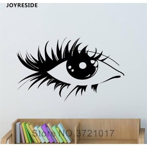 JOYRESIDE Sexy Eye Wall Hot Woman Decals Vinyl Sticker Girls Room Living Room Bedroom Home Interior Decoration Art Mural A1635