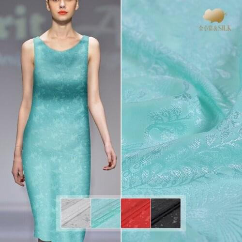 111cm cut flower silk fabric 20mm custom dress shirt handmade diy silk fabric silk jacquard fabric material wholesale silk cloth