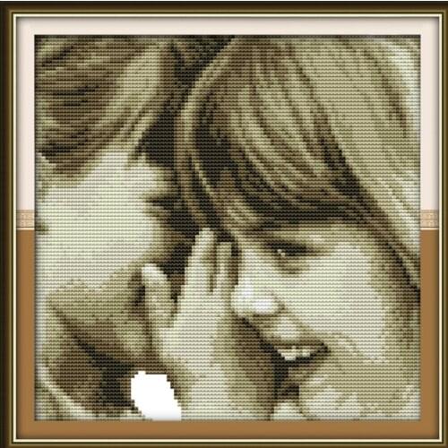 Whisper lovely girl kids counted printed canvas DMC 18CT 14CT 11CT Cross Stitch Sets embroidery needlework kits DIY silk plus