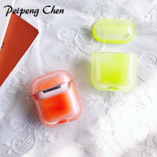 Silicone Case Earphones For Apple Airpods Case Luminous Bluetooth Wireless Earphone Protective Cover Box Hard 1 2 Headphone Case